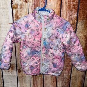 Disney Cinderella Girls Puffer Jacket size 5/6